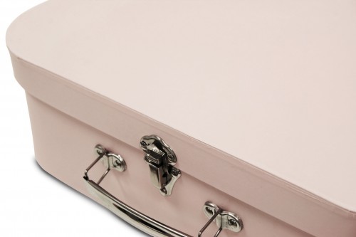 Valise en carton rose s/3